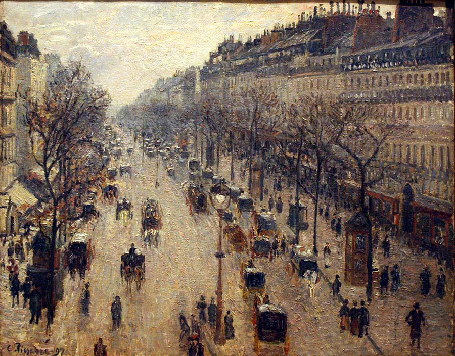 Boulevard Montmartre on a Winter Morning
